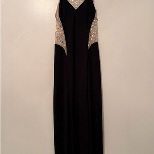Windsor Black and Cream Backless Dress